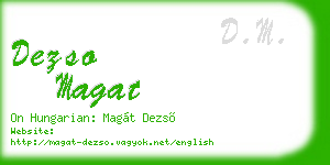 dezso magat business card