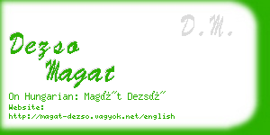 dezso magat business card